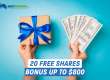 Freedom24 welcome bonus: up to 20 free shares (worth $800)