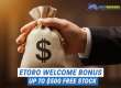 eToro welcome bonus: up to $500 in free stock on sign-up