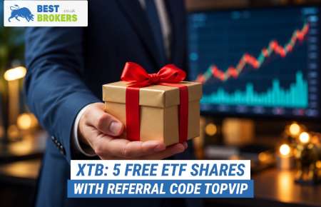 XTB welcome offer: claim 5 free ETF shares with code TOPVIP