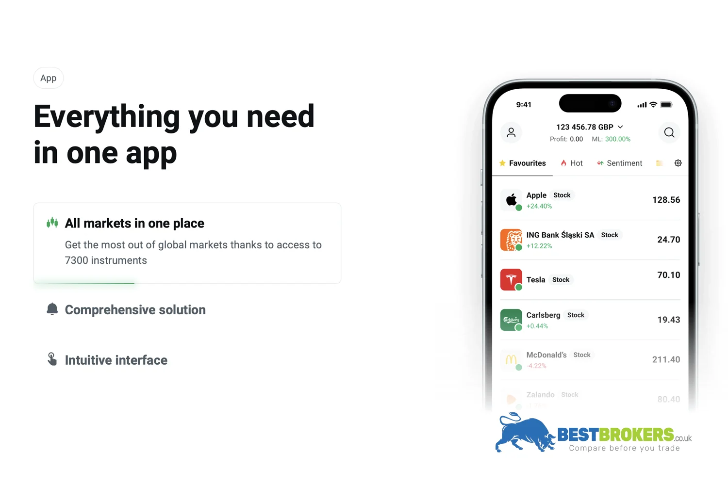 Which mobile app does XTB offer?