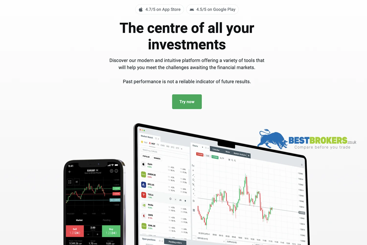 Which trading platforms does XTB offer?
